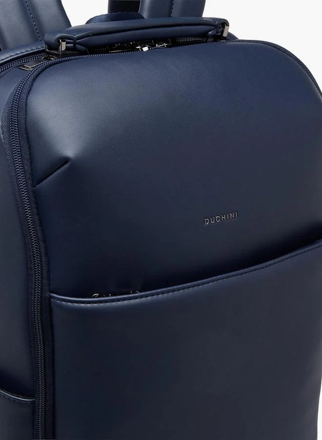 DUCHINI NAVY Solid Backpack With Adjustable Straps for Men | Best Price UAE